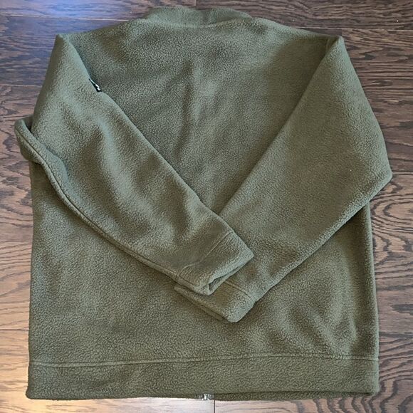New military olive green Orvis signature heavy fleece full zipper jacket XL mens - Picture 4 of 4